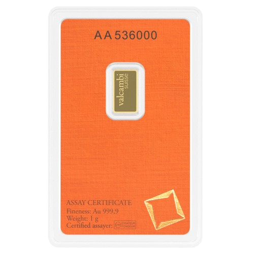 1 гр. Златно кюлче Valcambi  | Minted