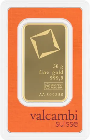50 гр. Златно кюлче Valcambi | Minted