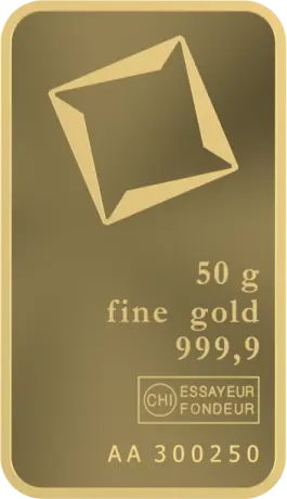 50 гр. Златно кюлче Valcambi | Minted