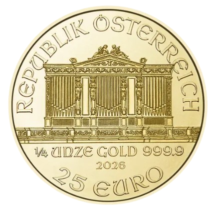 1/4 oz Златна монета Виенска Филармония
