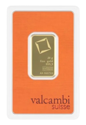 20 гр. Златно кюлче Valcambi | Minted