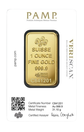 1 oz Златно кюлче PAMP | Lady Fortuna