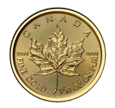 1/10 oz Златна монета Канадски Кленов Лист